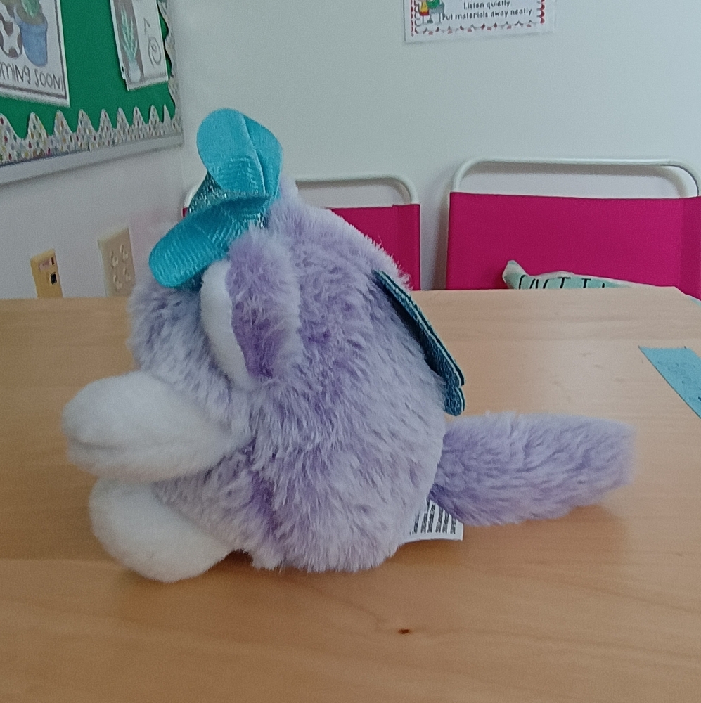 Zuru Rainbocorns Sparkle Heart 4" Kitten plush purple & blue. - Picture 5 of 11